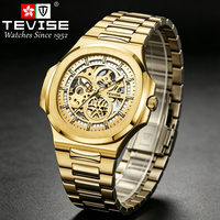 Montre mécanique automatique pour homme, cadran squelette, étanche, en acier inoxydable, montre mécanique pour homme, montre-bracelet automatique pour affaires