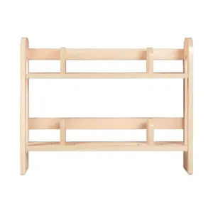 Taiwan Brand Lightweight Ark Double-Layered Wood Bookshelf 76Cm With Adjustable Bookend Spacing