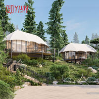 Tenda Glamping Hotel Pattaya Berkualitas Tinggi untuk Luar Ruangan, Modis dengan Kamar Mandi dan Dapur