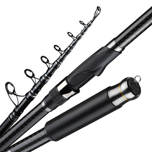 Canne à pêche télescopique LINNHUE en fibre de carbone haute puissance 2,1-5,4 m pour lancer longue distance avec moulinet spinning - Product Image 1