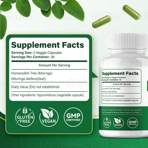 Bstbio <span class=keywords><strong>Oem</strong></span> Kruidensupplementen Moringa Oleifera Bladextract Organische Moringa <span class=keywords><strong>Capsules</strong></span> - Product Image 3