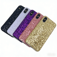 Ткань Cigno Solid Colors Chunky Glitter с нетканой основой, устойчивая к плесени, для рукоделия, сумок, обуви, зонтов, домашнего декора, кожи