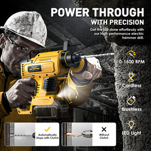 Martillo Rotatorio Inalámbrico 2.5J 4260BPM Sin Escobillas Compatible con Batería <span class=keywords><strong>de</strong></span> 20V 4 Modos para Construcción - Product Image 6
