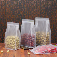 Sacs d'emballage alimentaire refermables à zip-lock sacs de pochette transparents Doypack à fermeture à glissière avec support de riz à fond plat