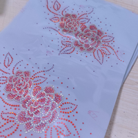 Transfert thermocollant de strass thermocollants floraux du Moyen-Orient, motif fleur en cristal, pour costumes de danse, textiles et accessoires vestimentaires
