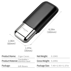 CIGARLOONG Estuche Portátil para <span class=keywords><strong>Puros</strong></span>, Funda Protectora Humidificadora para 2 Cigarros <span class=keywords><strong>Cubanos</strong></span> - Product Image 6