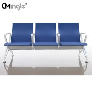 Mingle彩色可选PU泡沫候车椅，带USB电源充电器机场椅子制造商