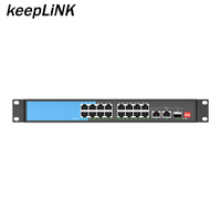 Commutateur Ethernet Gigabit non géré Smart Enterprise 16 ports 100 Mbps avec ports PoE, RJ45 et port d'Uplink SFP