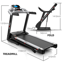 Máquina eléctrica para correr, cinta de correr plegable, equipo de fitness, cinta de correr eléctrica inclinada para el hogar, barata