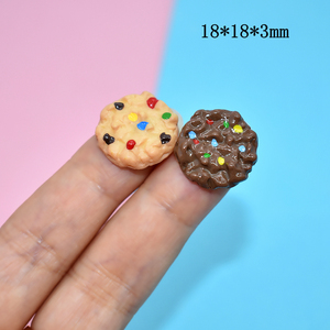 Mini cabochons décoratifs en résine en forme de biscuits et chocolats, articles de décoration pour cuisine et réfrigérateur, entretoises DIY - Product Image 2