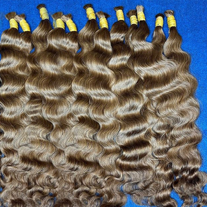 Vente en gros d'extensions de cheveux humains vierges vietnamiens bruts non transformés naturels lâche vague profonde italien Curl Super Wave 8 pouces ruban - Product Image 1