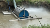 Filtre d'extraction d'eau pour l'irrigation, autopropulsé, rotatif, autonettoyant, respectueux des poissons, 6 pouces