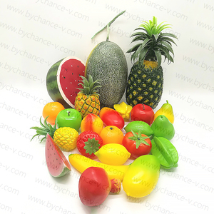 Vente en gros de <span class=keywords><strong>jouets</strong></span> de cuisine éducatifs bon marché Fruits légumes creux en plastique imperméables Accessoires de décoration de Noël au détail - Product Image 4