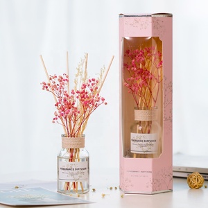 Home Spring & Floral Ensemble cadeau Offre Spéciale écologique de luxe 100ml Fleur sèche Diffuseur de roseau Bouteille en verre Recharge d'huile parfumée personnalisée - Product Image 2