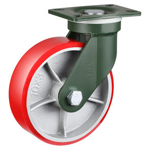 Hochleistungs-Gusseisen kern rollen RED Pu 6 Zoll 8 Zoll 10 Zoll 12 Zoll Rad Industrie-Lenkräder für Maschine - Product Image 4