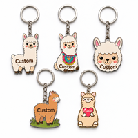 Porte-clés personnalisés en forme d'alpaga, mignons et amusants, avec logo en émail souple ou rigide, pour un charme quotidien et un souvenir.