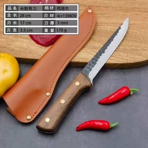 Chef de cocina <span class=keywords><strong>cuchillo</strong></span> para deshuesar de acero inoxidable con mango de madera filete de pescado de acero inoxidable <span class=keywords><strong>cuchillo</strong></span> de carnicero herramienta de corte - Product Image 4
