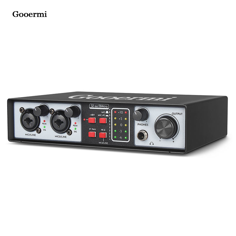Gooermi UR22 - Professional Streaming Sound Card for Recording