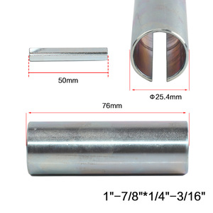 Adaptateur de manchon de vilebrequin en acier inoxydable 7/8" à 1" pour poulie de moteur à essence avec gorge de clavette - Product Image 1