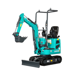 Miniexcavadora SWE08B con orugas de goma para terrenos delicados, construcción de jardines y paisajismo - Product Image 1