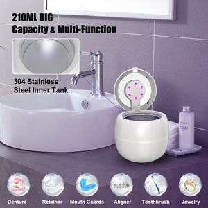 Modos de limpieza profunda para alineadores de protección nocturna, máquina limpiadora de retención UV ultrasónica recargable portátil para el cuidado de la dentadura - Product Image 6