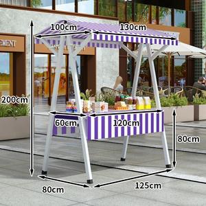 Stand d'exposition pliable <span class=keywords><strong>en</strong></span> acier pour marché <span class=keywords><strong>en</strong></span> <span class=keywords><strong>ligne</strong></span>, stand promotionnel extérieur mobile épaissi, installation facile, écologique - Product Image 3