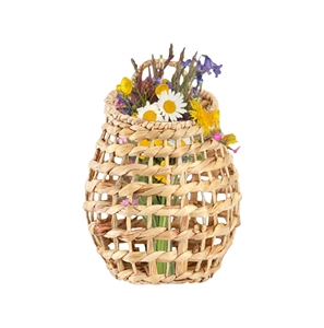 Cesta tejida a mano de yute y hierba marina OEM, cesta de flores nórdica de ratán y paja de Vietnam, precio económico - Product Image 2