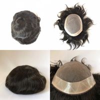 Perruque pour homme, postiche, postiche, postiche, postiche, cheveux naturels, système de remplacement, postiche