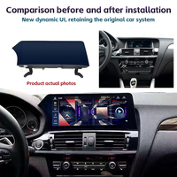 Autoradio Android 15,5 pouces avec écran tactile, processeur Qualcomm 8 cœurs pour BMW X3 F25 X4 F26 2010-2019, système CarPlay sans fil, navigation GPS