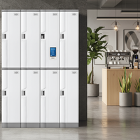 Armoire de rangement moderne TOPPLA Navy Armrio en plastique pour le golf, avec serrures électroniques à combinaison, design démontable, écologique