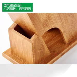 Porte-couteaux en bambou 7 pièces, support de rangement de cuisine en bois, bloc à couteaux durable - Product Image 2