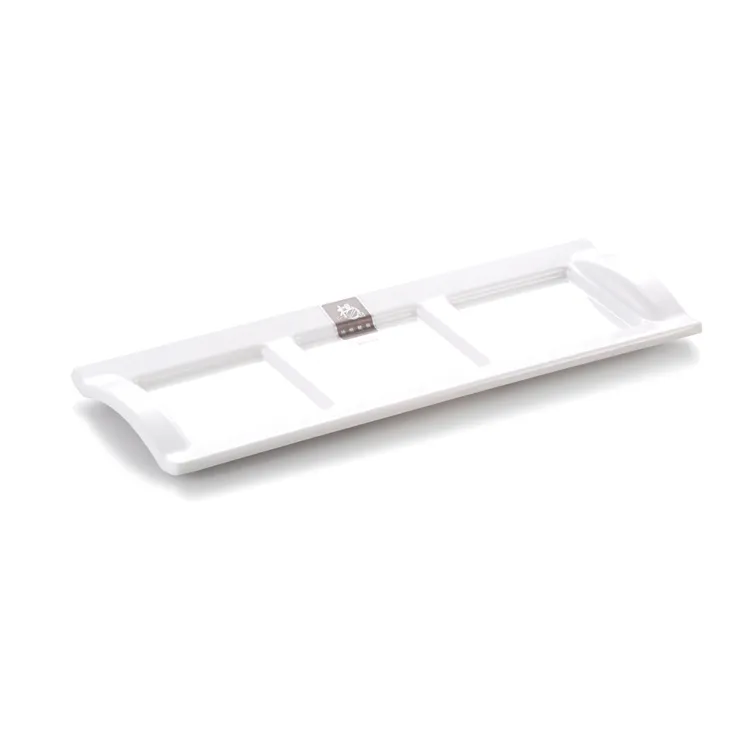 Wholesale Melamine 3 Section Plate with Cup Holder Food Tray