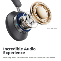 Headphone Stereo Air Max H80 ANC ENC, earphone Over-ear nirkabel Headset Bluetooth Bluetooth peredam kebisingan 2025