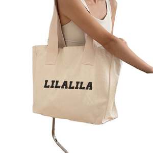 Bolsa de Compras de Lona Ecológica Extra Grande de Alta Calidad para Mujer, con Logotipo Personalizado, al por Mayor - Product Image 1