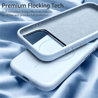 Coque de téléphone fine en silicone véritable TENOVA Factory, finition mate, magnétique, pour protection d'objectif en microfibre, compatible avec la charge sans fil 17 Pro Max
