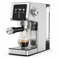 Máquina de Espresso Semi-Automática Comercial de 20 Bares con Varilla de Vapor de Acero Inoxidable y Calentamiento Rápido en 30s