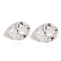 Moissanite taille poire, couleur D E F, avec certification GIA