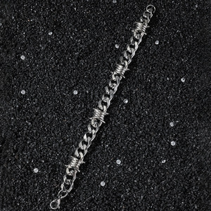 Hot Selling Popular Simple Design Alloy Gold Silver Plated Thorns Geometric Bracelet Hiphop <b>Men</b> Chain Bracelets Fashion Jewelry - Product Image 3