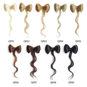 Extensión de cola de caballo <span class=keywords><strong>con</strong></span> lazo trenzado sintético para mujer al por mayor - Product Image 4