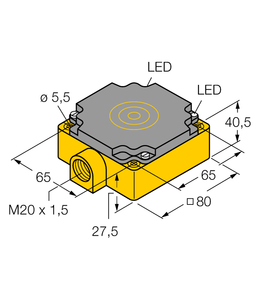 เซ็นเซอร์แบบเหนี่ยวนำ NI40-CP80-VP4X2 - ระยะตรวจจับ 40 มม. / ความเร็วสูง - ตัวเครื่อง IP68 สำหรับการตรวจจับในอุตสาหกรรม - Product Image 6