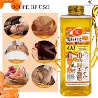 Minyak Kunyit 500ml, Minyak Pemutih Kulit, Perawatan Wajah & Tubuh, Pelembap Pencerah, Minyak Esensial Pijat Wortel & Almond