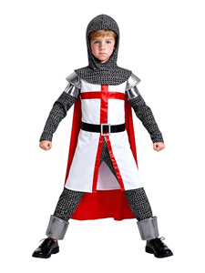 Costume de Chevalier Croisé pour Enfants, Tenue Historique Européenne Médiévale pour Halloween, Fête à Thème Château et Aventure - Product Image 3