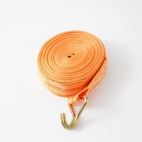 Sangle d'arrimage robuste de 2 pouces (50 mm) 4000 kg avec boucle à cliquet certifiée GS et double crochet en J pour le transport de marchandises sur camion