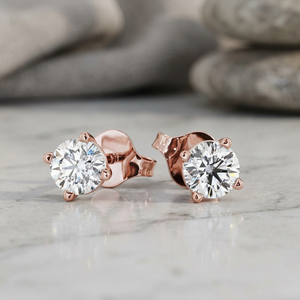Classic 1.60CT Lab Grown Diamond Stud <b>Earrings</b> 18K Solid Gold for Women Personalized Small <b>Fine</b> <b>Earrings</b> - Product Image 3