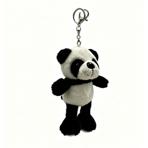 Porte-clés personnalisé en peluche panda, mini-breloque panda en peluche, porte-clés panda noir et blanc, breloque de sac panda mignon en peluche - Product Image 3