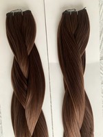 Cheveux Bruts En Gros Russe 100% Remy Vigin Peau Humaine Cheveux Blonde Couleur Invisible Génie Trame Extensions De Cheveux