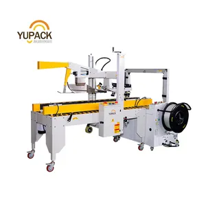 Cardboard Carton Closing Sealer Machines Semi Automatic Tape Sealing Carton Box Strapping Machine