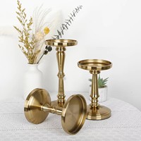 Support de bougie en métal doré de style américain, porte-bougie pour décoration de mariage, centre de table