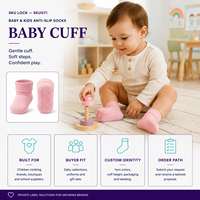 Chaussettes antidérapantes pour bébés et enfants en gros pour les détaillants de vêtements pour enfants et les programmes de nurserie avec développement de logo personnalisé