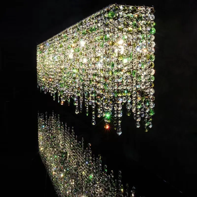 Modern designer led glass crystal dining room decorative chandelier ceiling pendant lighting